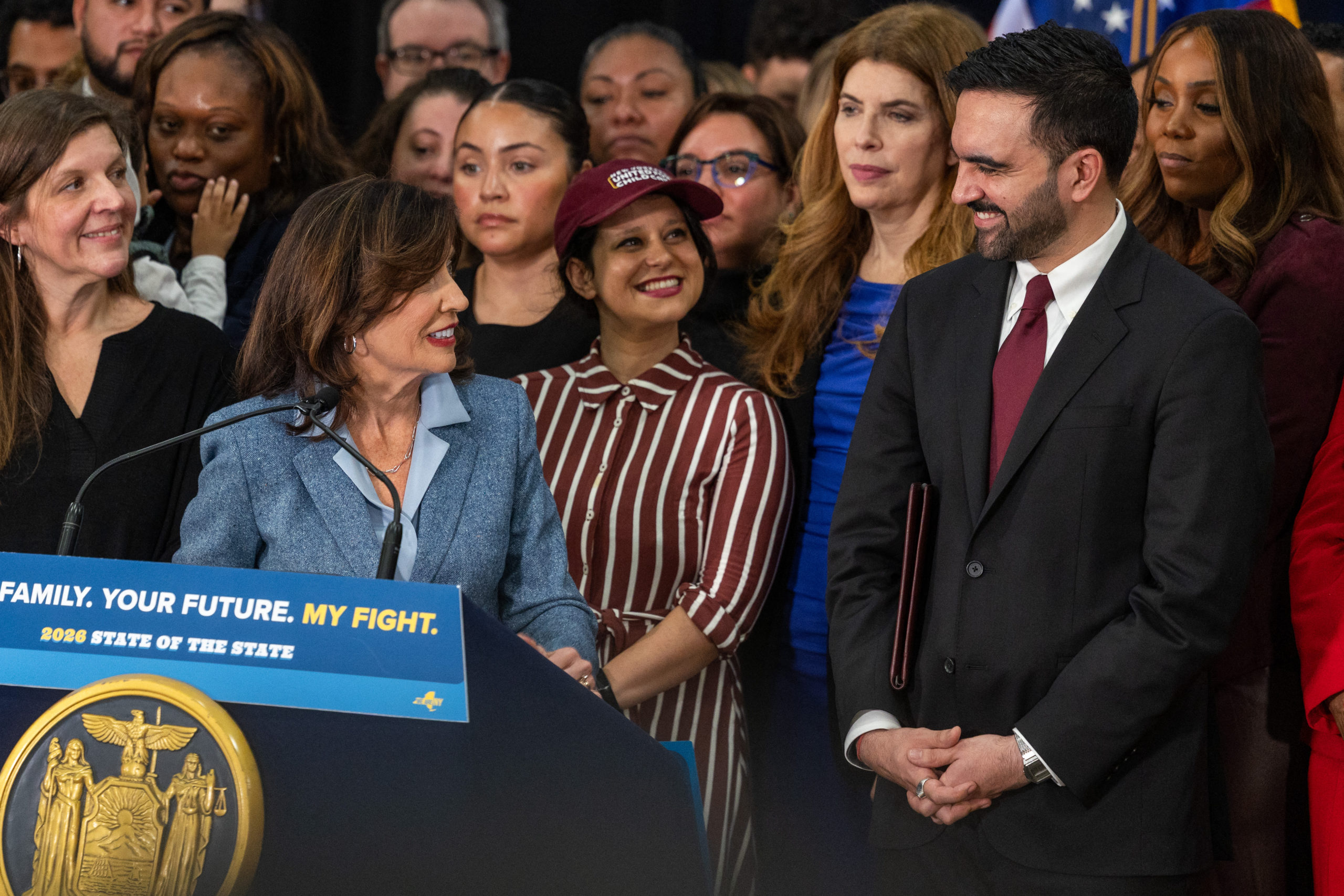 New York governor Kathy Hochul and NYC Mayor Zohran Mamdani