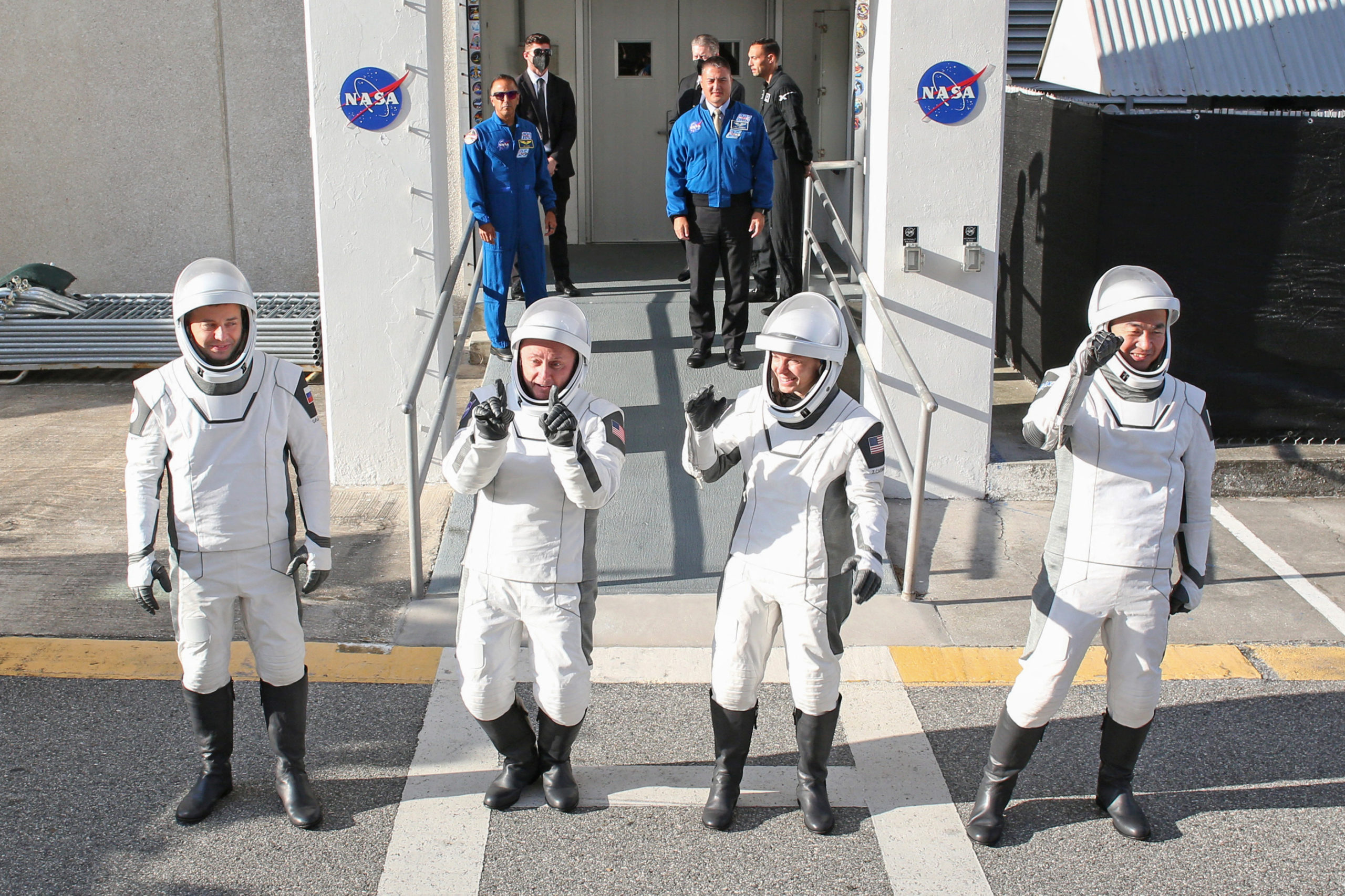 Astronauts in space suits