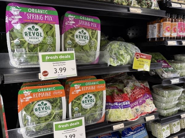 Revol Greens salads sold at People's Food Co-op in Rochester, Minnesota.