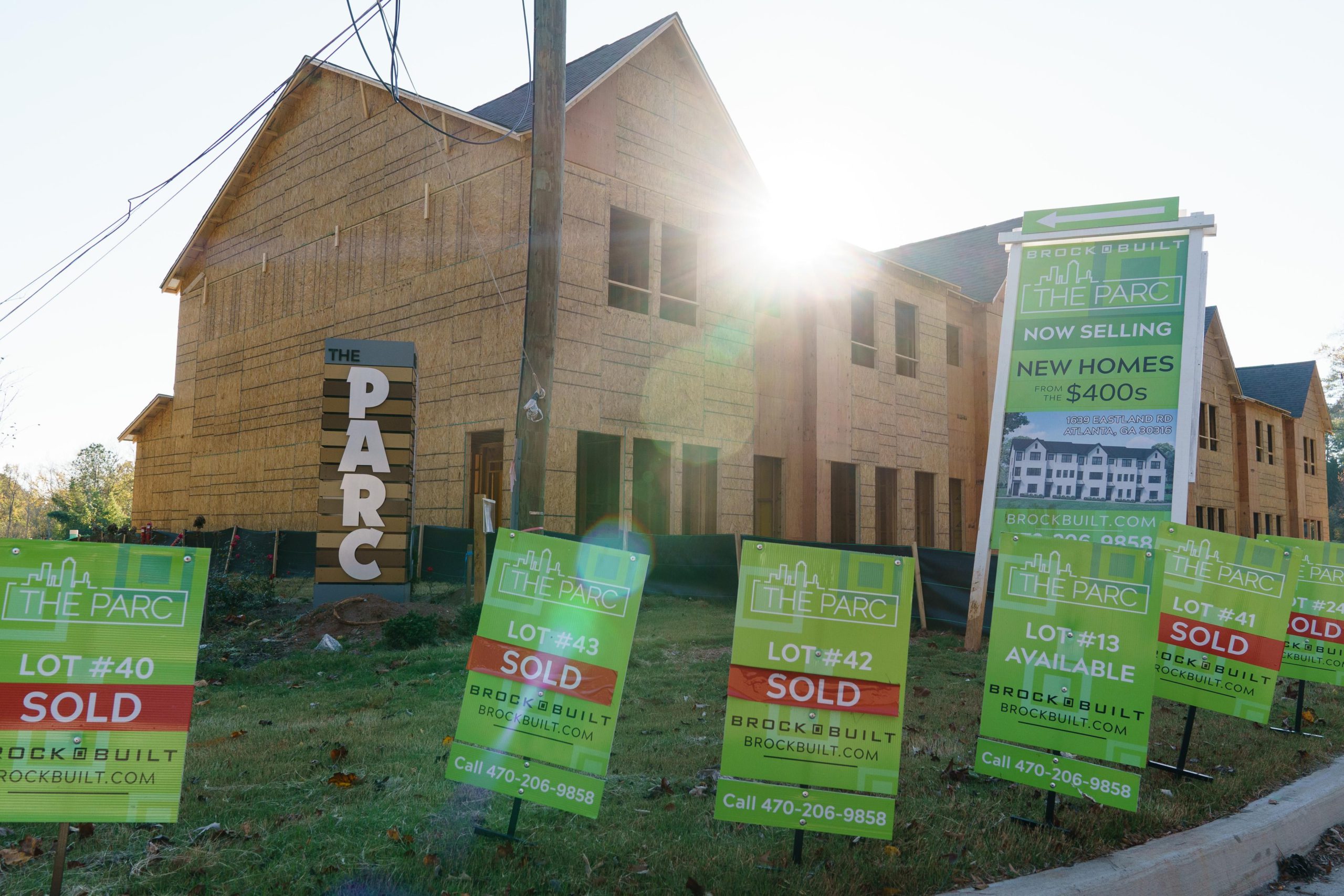 Housing under construction in Atlanta