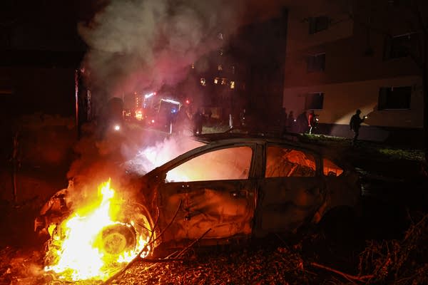 A car burning 