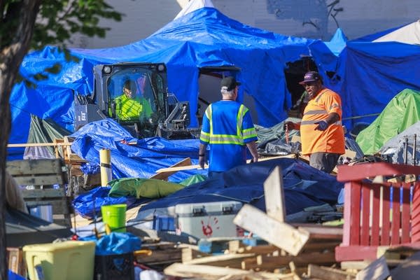 Encampment clearing
