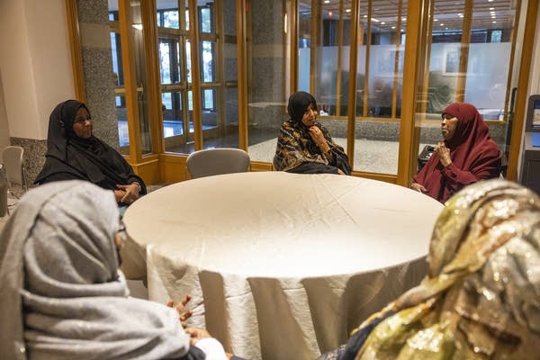 People sitting around a table