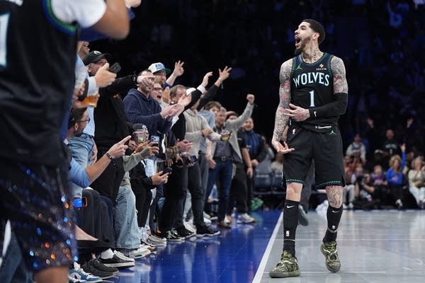 LameloBall celebrates making a three